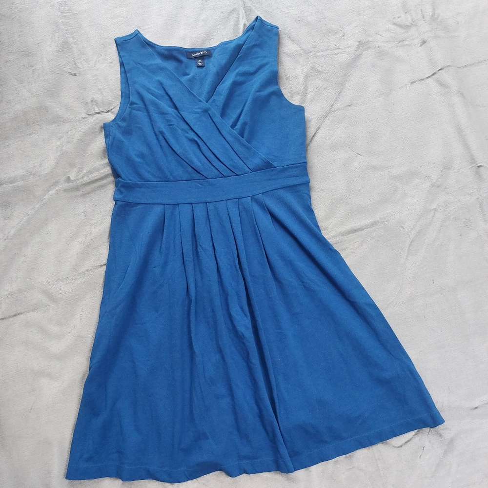 Lands' End Blue Sleeveless Dress